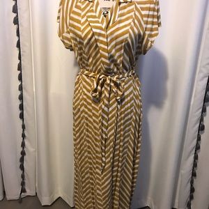 Wrap striped dress